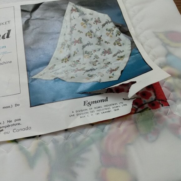 Vintage Baby Blanket White "Mini Bear" by Bunny Esmond NEW IN PACKAGE 36"x50" - Picture 3 of 16